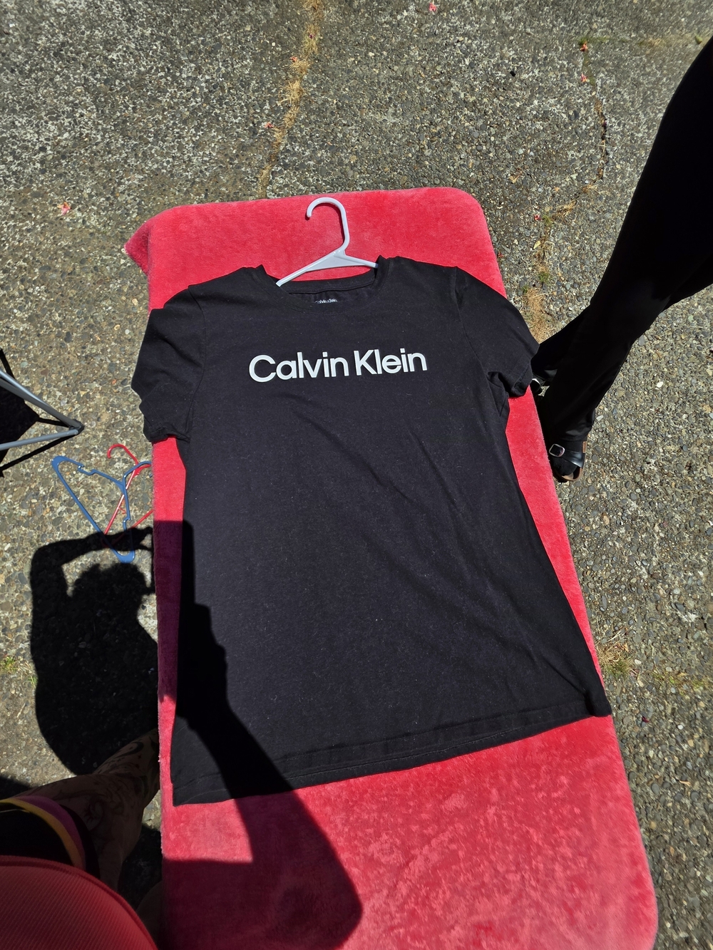 Calvin Klein Black Tee with White Logo